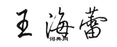 駱恆光王海蕾行書個性簽名怎么寫