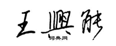 王正良王興能行書個性簽名怎么寫