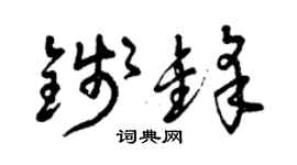 曾慶福錢鋒草書個性簽名怎么寫