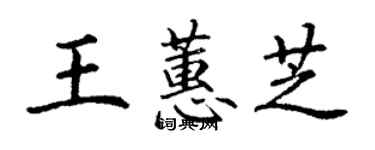 丁謙王蕙芝楷書個性簽名怎么寫