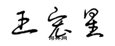 曾慶福王宏星草書個性簽名怎么寫