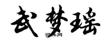 胡問遂武夢瑤行書個性簽名怎么寫