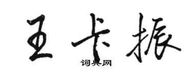 駱恆光王卡振行書個性簽名怎么寫