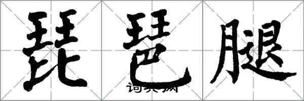 翁闓運琵琶腿楷書怎么寫