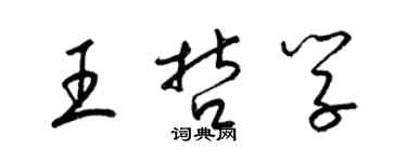 梁錦英王哲學草書個性簽名怎么寫