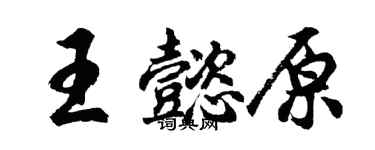 胡問遂王懿原行書個性簽名怎么寫
