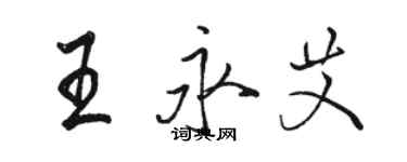 駱恆光王永艾行書個性簽名怎么寫