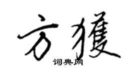 王正良方獲行書個性簽名怎么寫