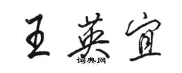 駱恆光王英宜行書個性簽名怎么寫