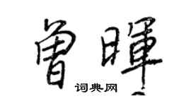 王正良曾暉行書個性簽名怎么寫