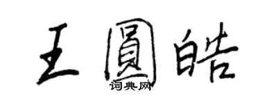 王正良王圓皓行書個性簽名怎么寫