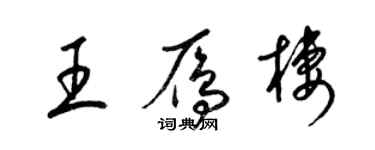 梁錦英王雁棲草書個性簽名怎么寫