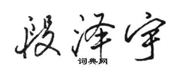 駱恆光段澤宇行書個性簽名怎么寫