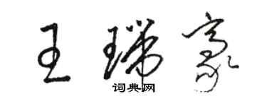 駱恆光王瑞豪草書個性簽名怎么寫