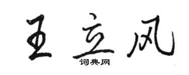 駱恆光王立風行書個性簽名怎么寫