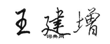 駱恆光王建增行書個性簽名怎么寫