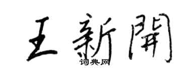 王正良王新開行書個性簽名怎么寫