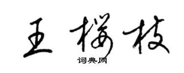 梁錦英王櫻枝草書個性簽名怎么寫