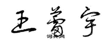 曾慶福王蕾宇草書個性簽名怎么寫