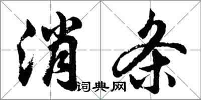 胡問遂消條行書怎么寫