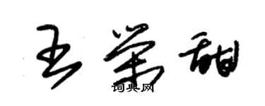 朱錫榮王榮甜草書個性簽名怎么寫