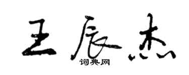 曾慶福王辰傑行書個性簽名怎么寫