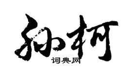 胡問遂孫柯行書個性簽名怎么寫