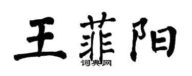 翁闓運王菲陽楷書個性簽名怎么寫