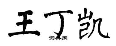 翁闓運王丁凱楷書個性簽名怎么寫