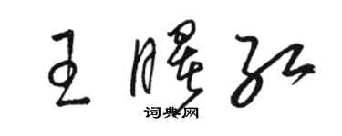 駱恆光王曙紅草書個性簽名怎么寫