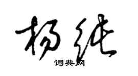 梁錦英楊純草書個性簽名怎么寫