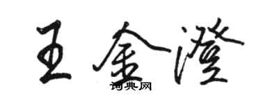 駱恆光王金澄行書個性簽名怎么寫
