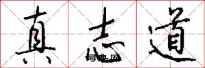 真志道怎么寫好看