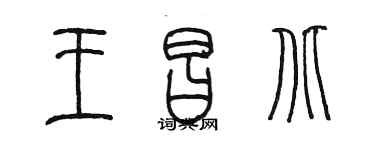 陳墨王昌北篆書個性簽名怎么寫