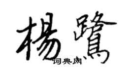 王正良楊鷺行書個性簽名怎么寫