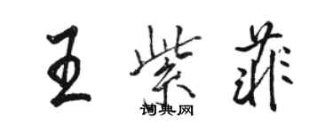 駱恆光王紫菲行書個性簽名怎么寫