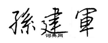 王正良孫建軍行書個性簽名怎么寫