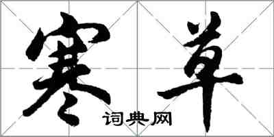 胡問遂寒草行書怎么寫