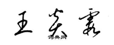 梁錦英王炎霞草書個性簽名怎么寫