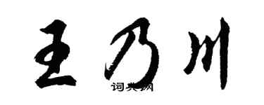 胡問遂王乃川行書個性簽名怎么寫