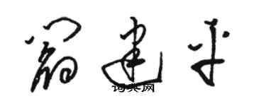 駱恆光閻建平草書個性簽名怎么寫