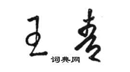 駱恆光王青草書個性簽名怎么寫