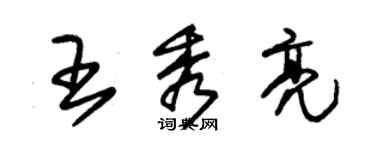 朱錫榮王秀亮草書個性簽名怎么寫