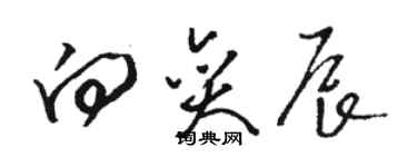 駱恆光向奕辰草書個性簽名怎么寫