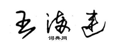 朱錫榮王滿連草書個性簽名怎么寫