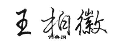 駱恆光王柏徽行書個性簽名怎么寫