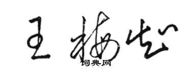 駱恆光王梅知草書個性簽名怎么寫