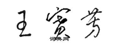 駱恆光王賽芳草書個性簽名怎么寫