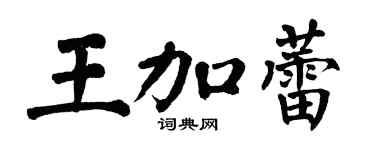 翁闓運王加蕾楷書個性簽名怎么寫