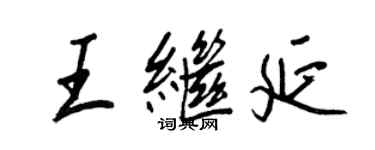 王正良王繼延行書個性簽名怎么寫